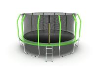 Батут с внутренней сеткой и лестницей EVO JUMP Cosmo 16ft (Green)
