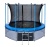 Батут i-JUMP 12ft 3,66м с нижней сетью и лестницей (blue)